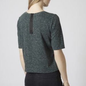 TopShop Grey Zip Back Top
